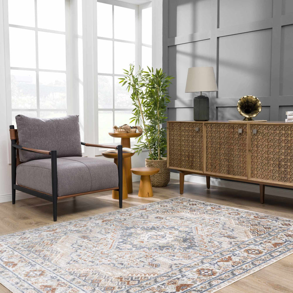 Hauteloom Erez SLLIEREZ890 Navy Machine Made Polyester Rug