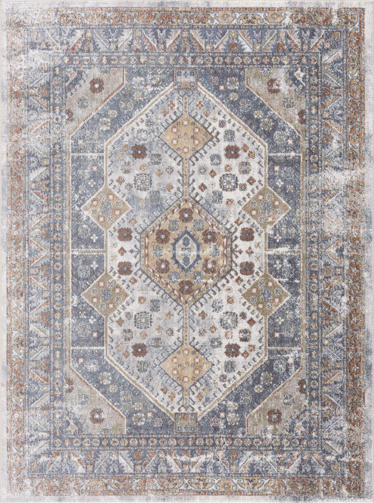 Hauteloom Afya SLLIAFYA890 Navy Machine Made Polyester Rug