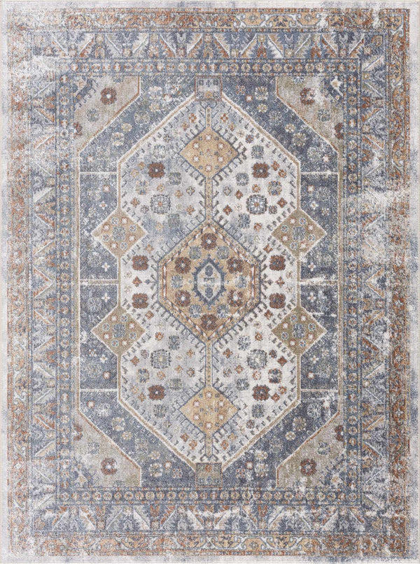Hauteloom Afya SLLIAFYA890 Navy Machine Made Polyester Rug