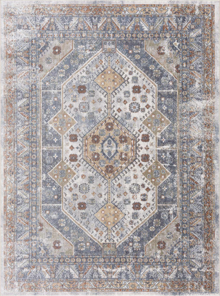 Hauteloom Afya SLLIAFYA890 Navy Machine Made Polyester Rug