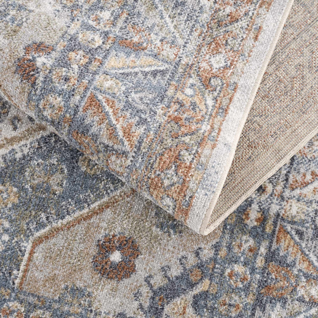 Hauteloom Afya SLLIAFYA890 Navy Machine Made Polyester Rug