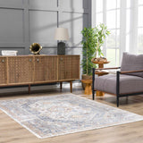 Hauteloom Afya SLLIAFYA890 Navy Machine Made Polyester Rug