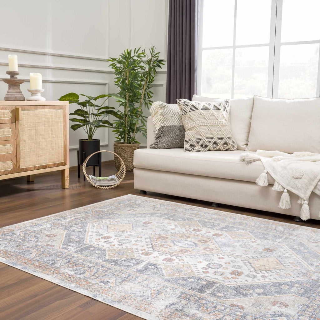 Hauteloom Afya SLLIAFYA890 Navy Machine Made Polyester Rug