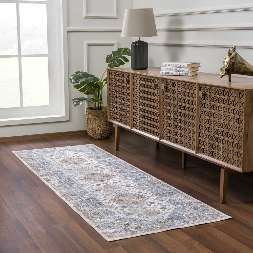 Hauteloom Afya SLLIAFYA890 Navy Machine Made Polyester Rug