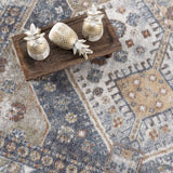 Hauteloom Afya SLLIAFYA890 Navy Machine Made Polyester Rug