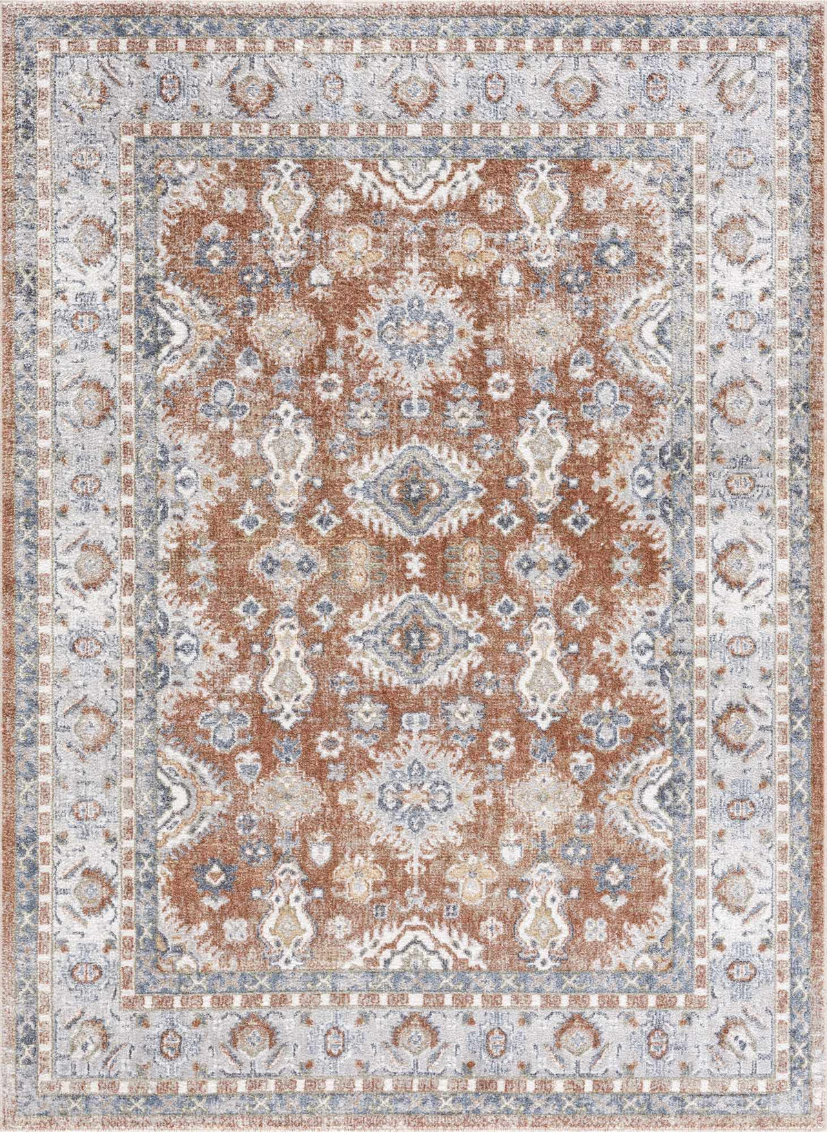 Hauteloom Ezio SLLIEZIO824 Rust Machine Made Polyester Rug