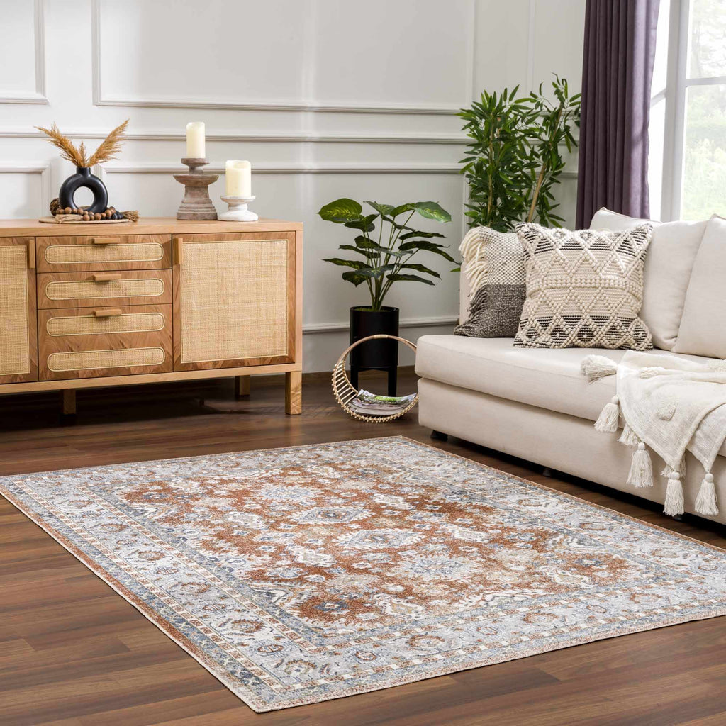 Hauteloom Ezio SLLIEZIO824 Rust Machine Made Polyester Rug