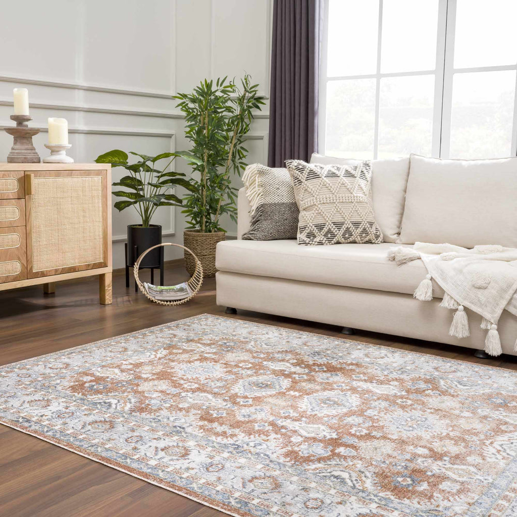 Hauteloom Ezio SLLIEZIO824 Rust Machine Made Polyester Rug
