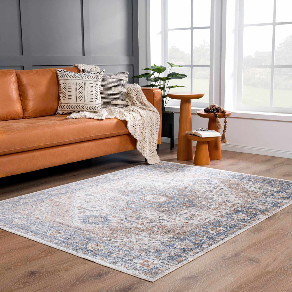 Hauteloom Ezri SLLIEZRI890 Peach Machine Made Polyester Rug