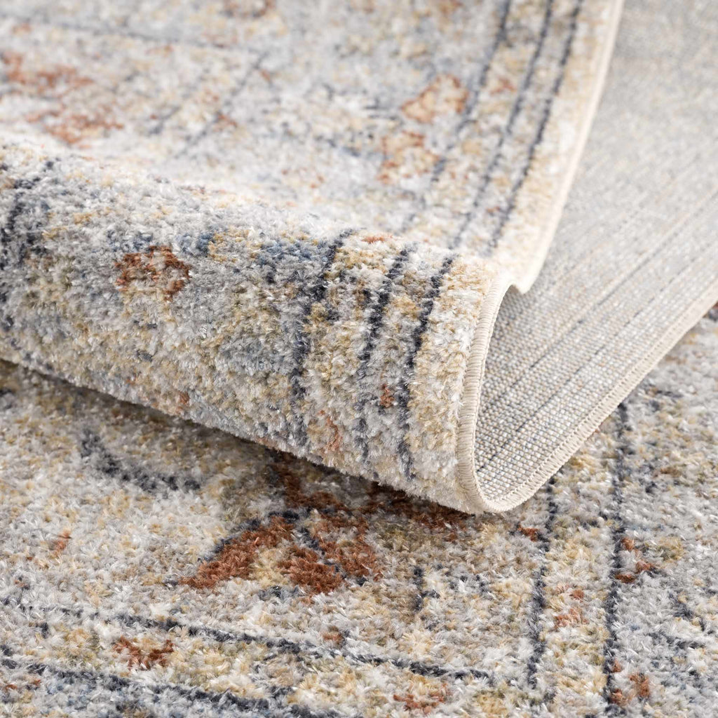 Hauteloom Emke SLLIEMKE8A2 Gray Machine Made Polyester Rug