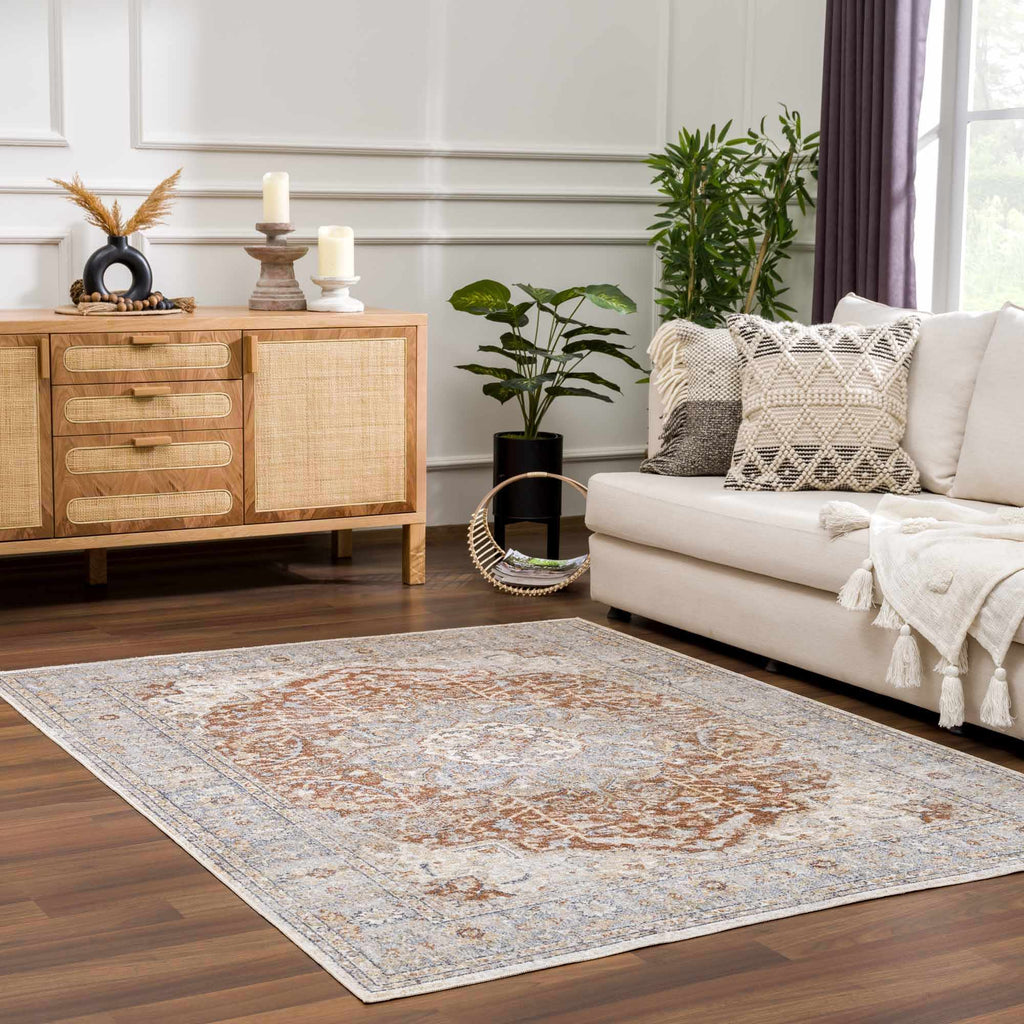 Hauteloom Emke SLLIEMKE8A2 Gray Machine Made Polyester Rug