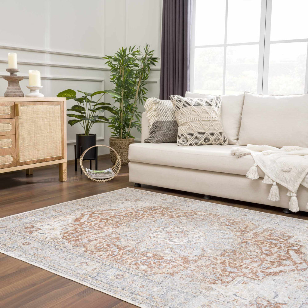 Hauteloom Emke SLLIEMKE8A2 Gray Machine Made Polyester Rug
