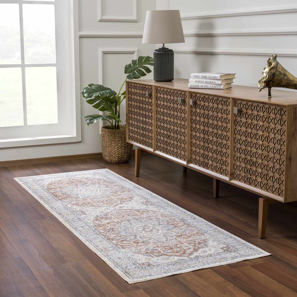 Hauteloom Emke SLLIEMKE8A2 Gray Machine Made Polyester Rug