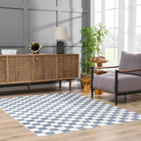 Hauteloom Brone SLLIBRONEA1 Blue Machine Made Polyester Rug