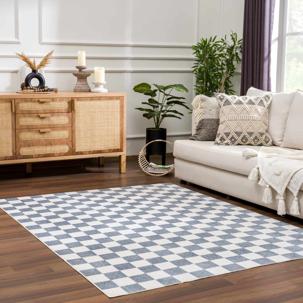 Hauteloom Brone SLLIBRONEA1 Blue Machine Made Polyester Rug