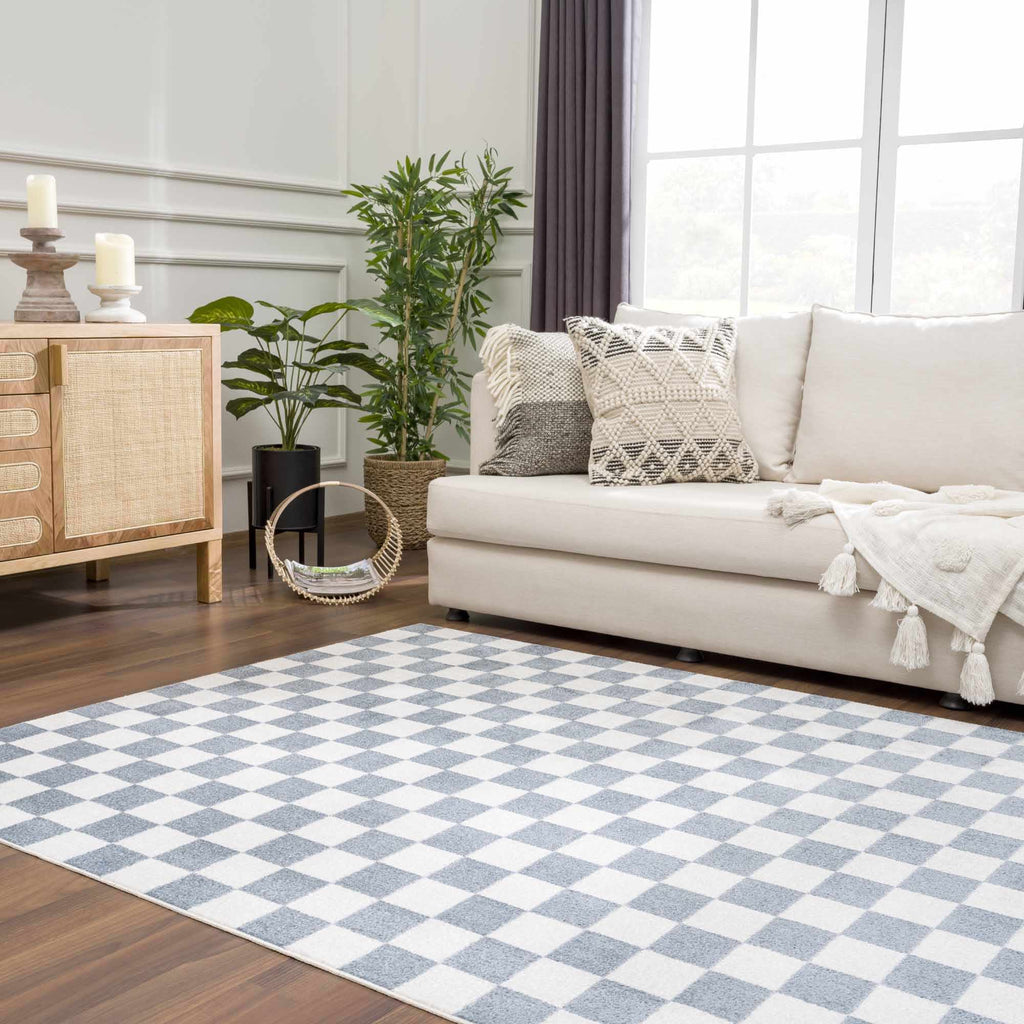 Hauteloom Brone SLLIBRONEA1 Blue Machine Made Polyester Rug
