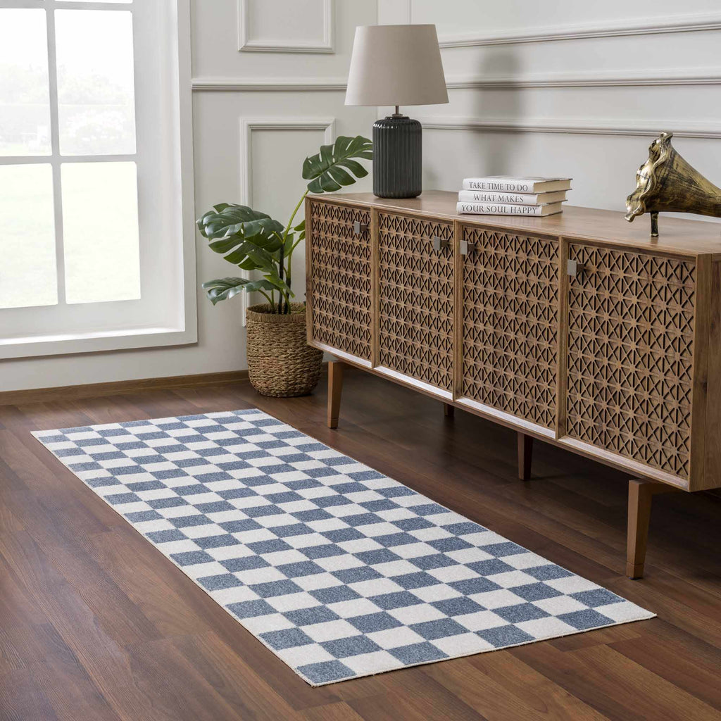 Hauteloom Brone SLLIBRONEA1 Blue Machine Made Polyester Rug