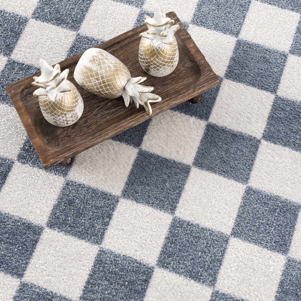 Hauteloom Brone SLLIBRONEA1 Blue Machine Made Polyester Rug