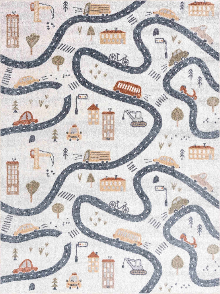 Hauteloom Mave HLLLMAVE8A1 Cream Machine Made Polyester Rug