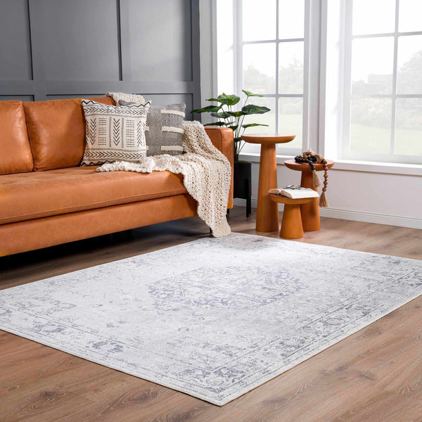 Hauteloom Akram HLLLAKRAMA1 Cream Machine Made Polyester Rug