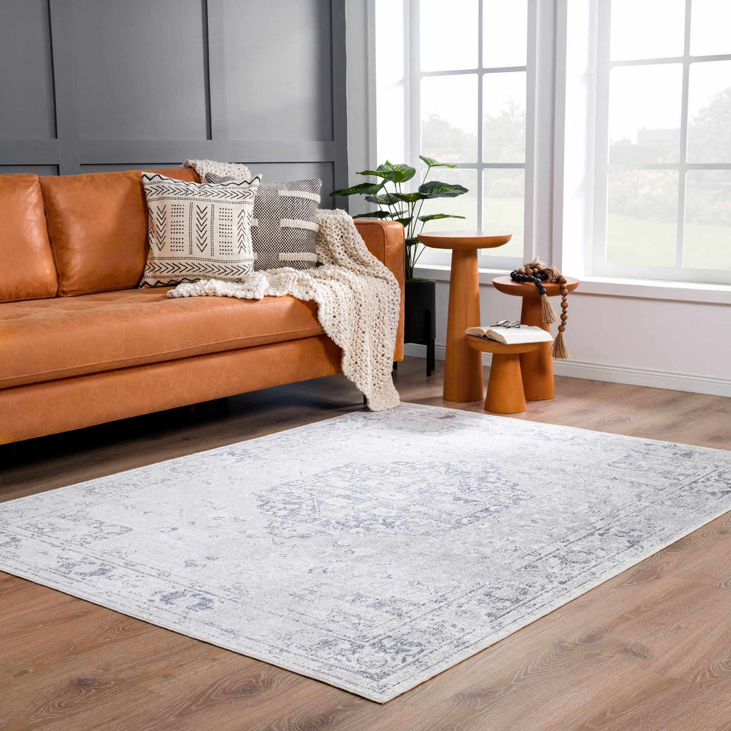 Hauteloom Akram HLLLAKRAMA1 Cream Machine Made Polyester Rug