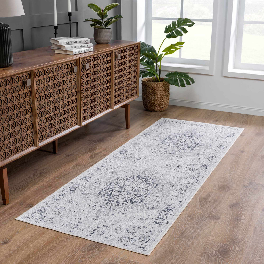 Hauteloom Akram HLLLAKRAMA1 Cream Machine Made Polyester Rug