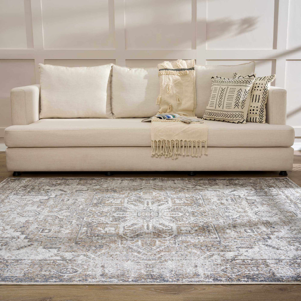 Hauteloom Hera HMABHERAW25 Tan Machine Made Polyester Rug