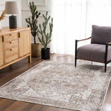 Hauteloom Hera HMABHERAW25 Tan Machine Made Polyester Rug