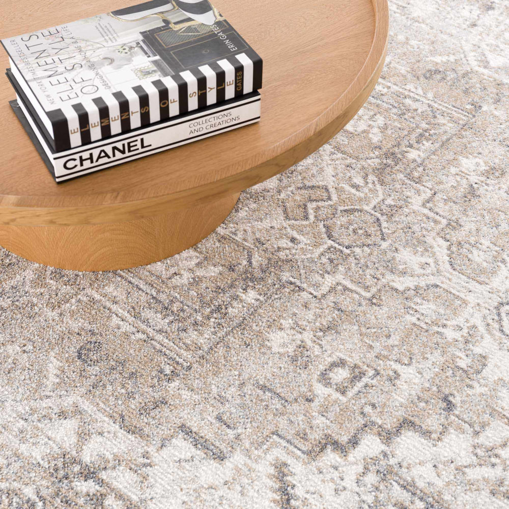 Hauteloom Hera HMABHERAW25 Tan Machine Made Polyester Rug