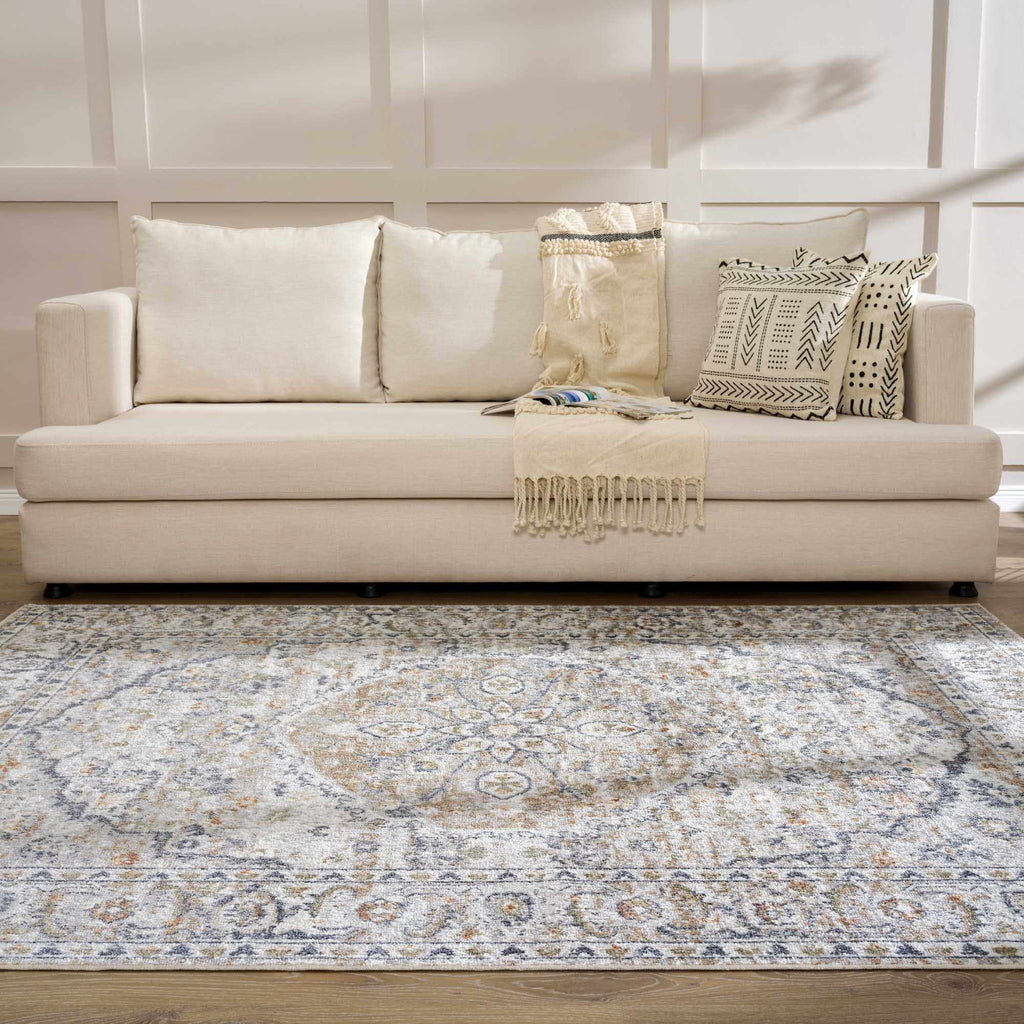 Hauteloom Hiti HMABHITI825 Blue Machine Made Polyester Rug