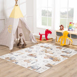 Hauteloom Mochi MCKPJA1 Cream Machine Made Polyester Rug