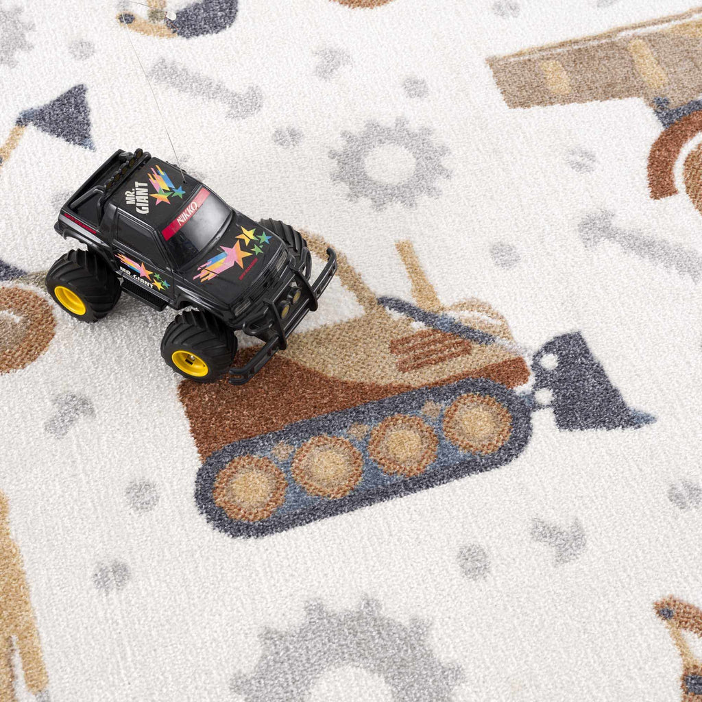 Hauteloom Mochi MCKPJA1 Cream Machine Made Polyester Rug