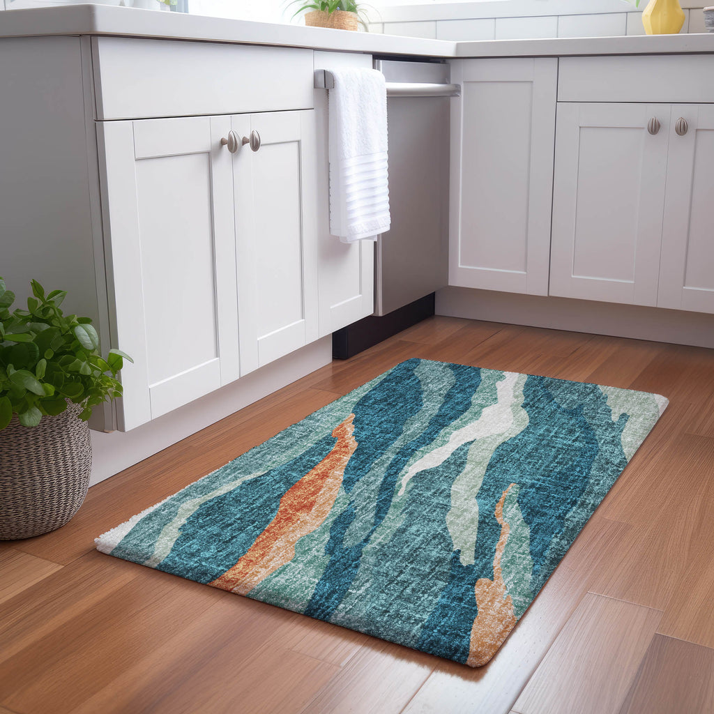 dalyn lorenzo ln4 teal rug