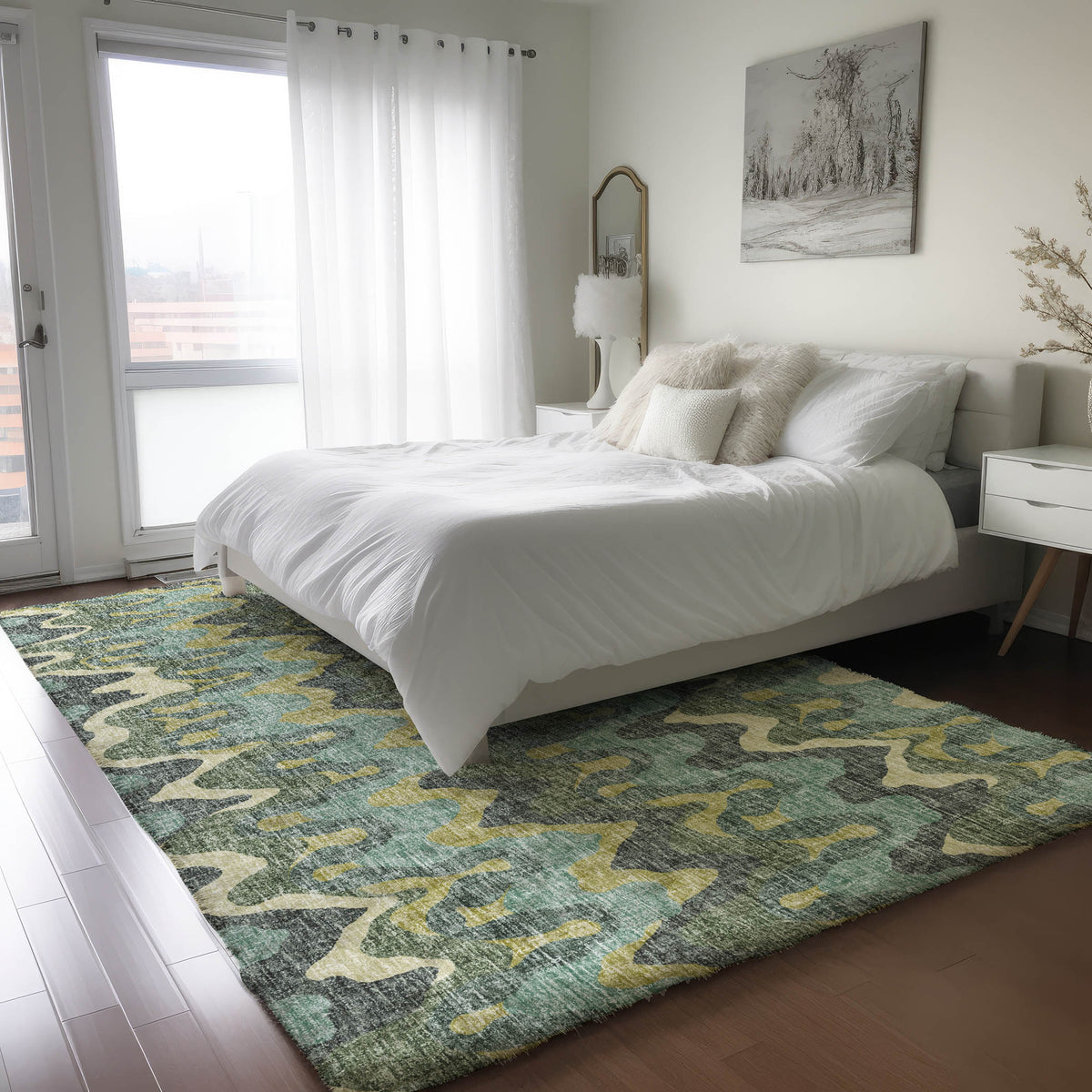 dalyn lorenzo ln6 teal rug