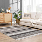 Hauteloom Middlestown MDDKA Black Machine Made Polyester Rug