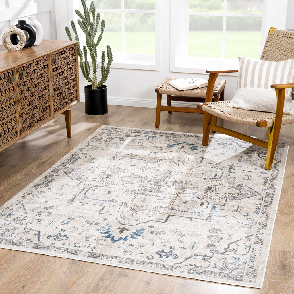 Hauteloom Pakil PAKI Cream Machine Made Polyester Rug