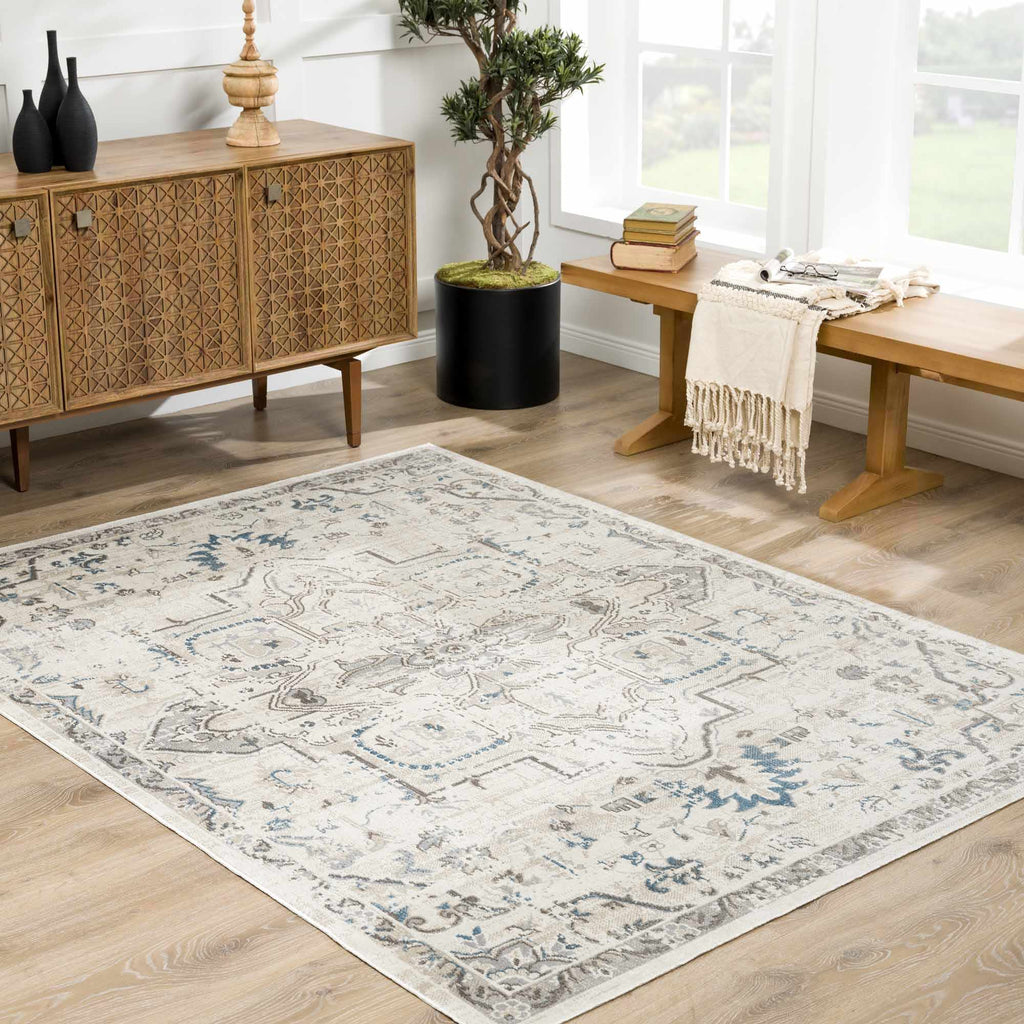 Hauteloom Pakil PAKI Cream Machine Made Polyester Rug