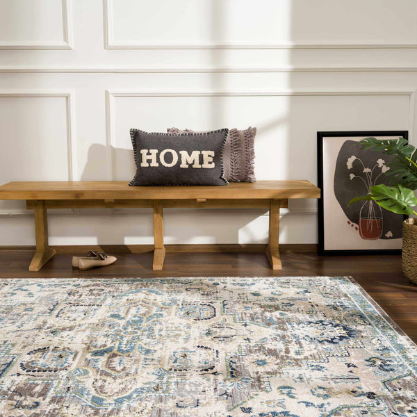 Hauteloom Johnstonville JO Cream Machine Made Polyester Rug