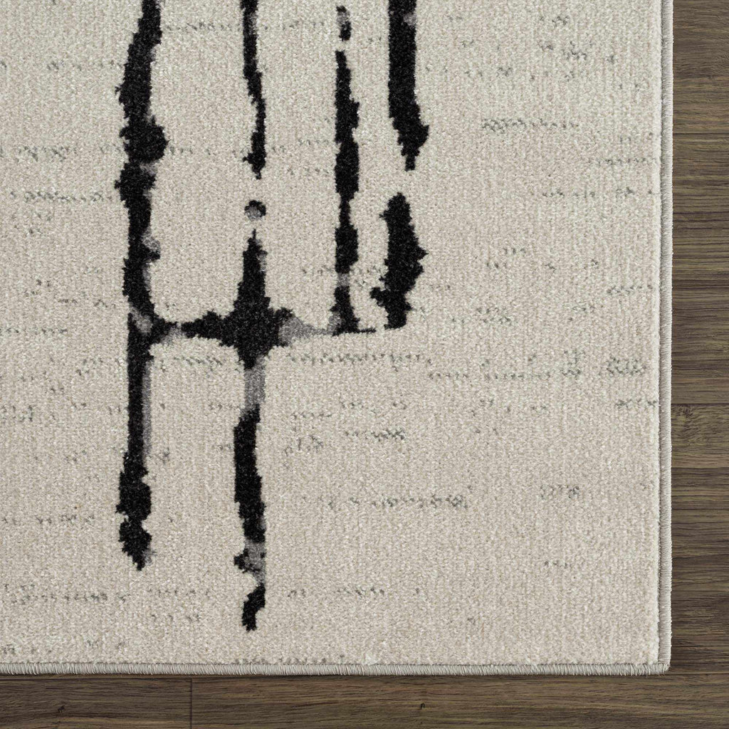 Hauteloom Maguyam MAGU Black Machine Made Polyester Rug