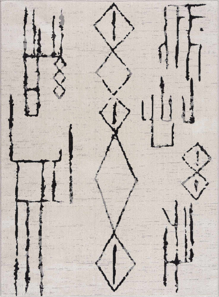 Hauteloom Maguyam MAGU Black Machine Made Polyester Rug