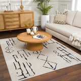 Hauteloom Maguyam MAGU Black Machine Made Polyester Rug