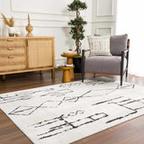 Hauteloom Maguyam MAGU Black Machine Made Polyester Rug