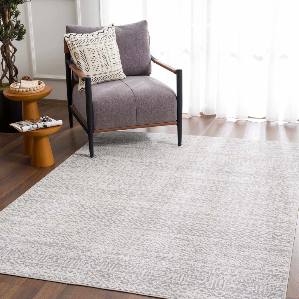 Hauteloom Gravelbourg GRVLB Gray Machine Made Polyester Rug