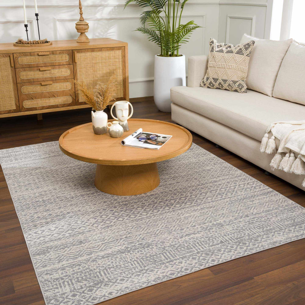 Hauteloom Gravelbourg GRVLB Gray Machine Made Polyester Rug
