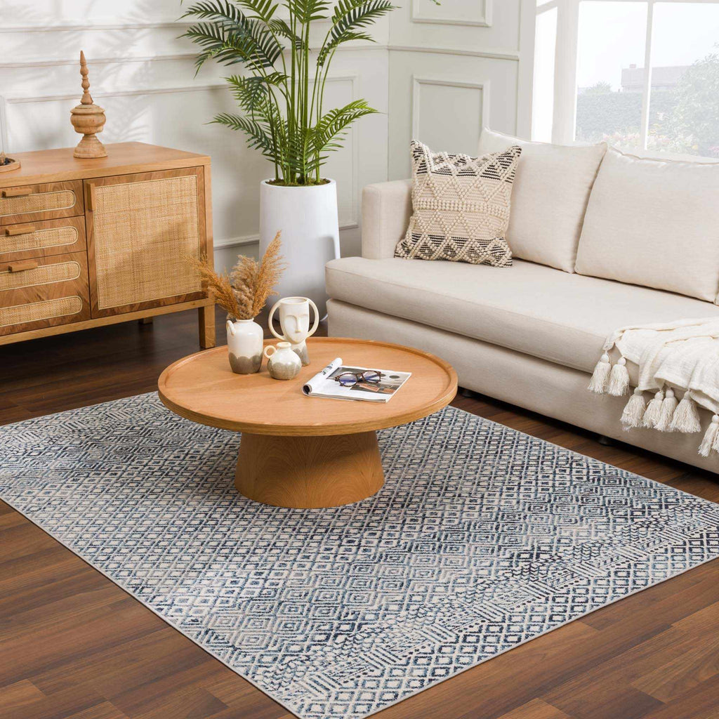 Hauteloom Askeaton ASKEA Blue Machine Made Polyester Rug