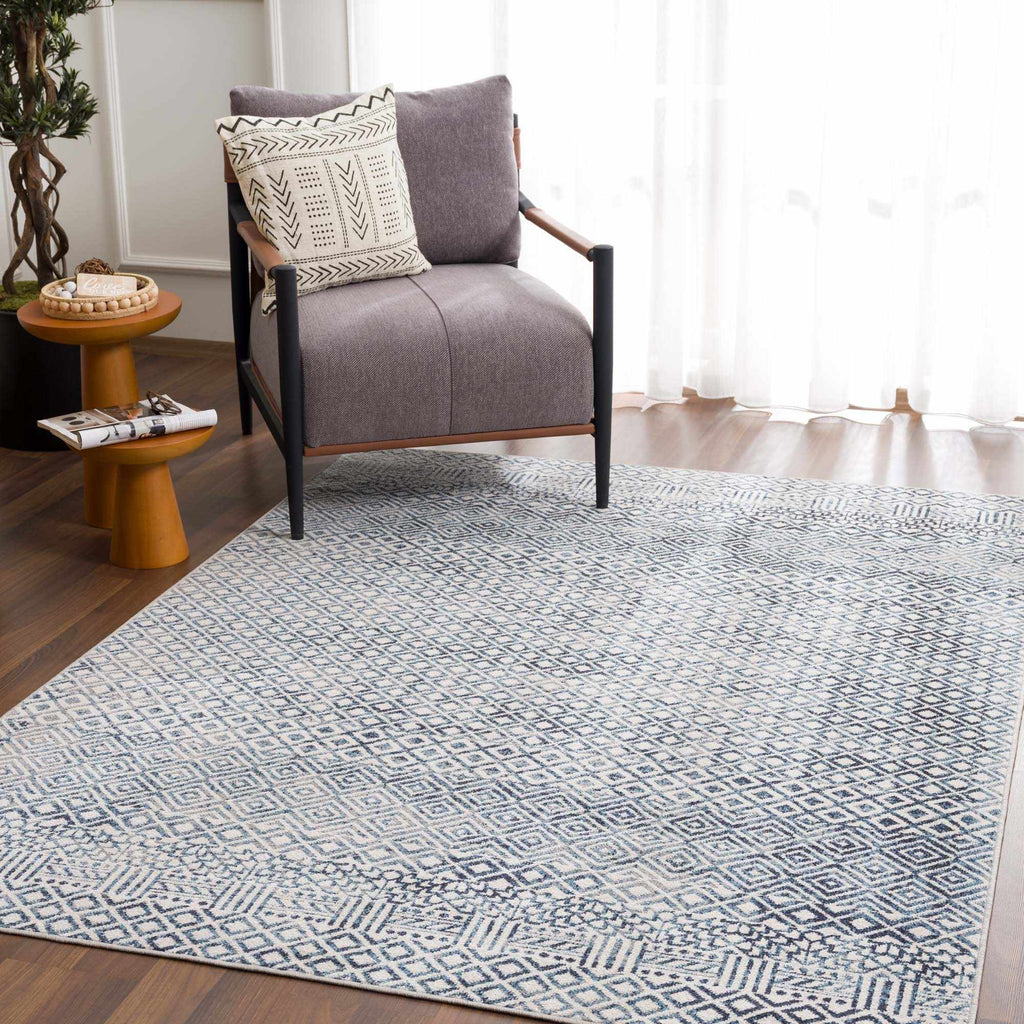 Hauteloom Askeaton ASKEA Blue Machine Made Polyester Rug