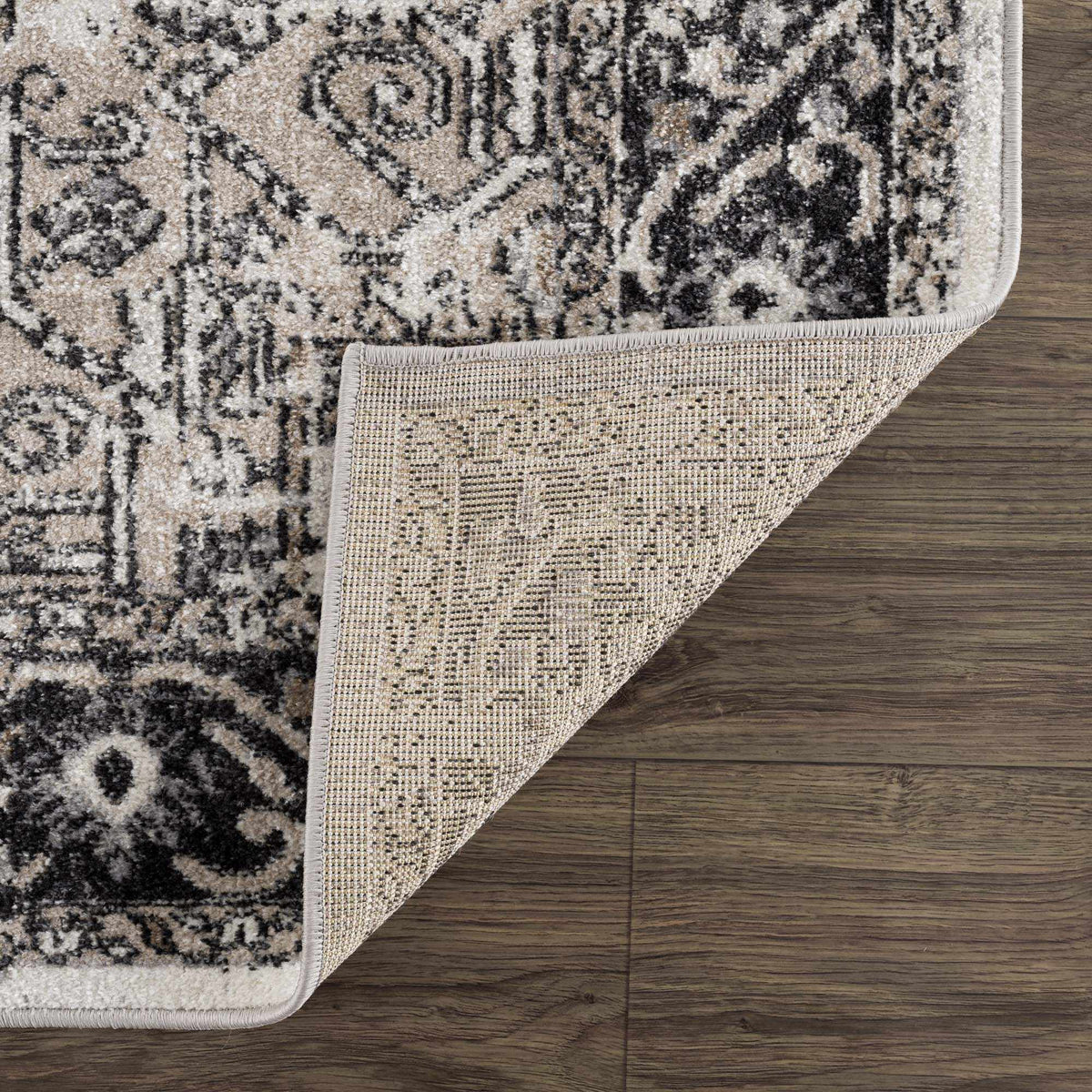 Hauteloom Cabacungan CABAC Black Machine Made Polyester Rug
