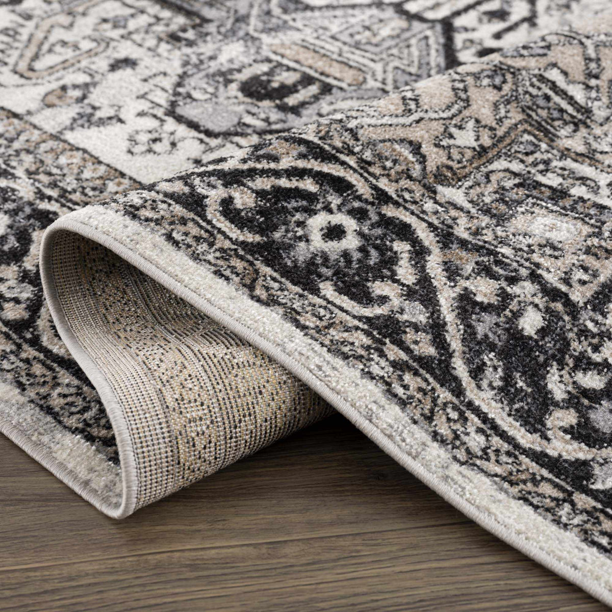 Hauteloom Cabacungan CABAC Black Machine Made Polyester Rug