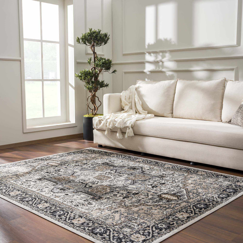 Hauteloom Cabacungan CABAC Black Machine Made Polyester Rug