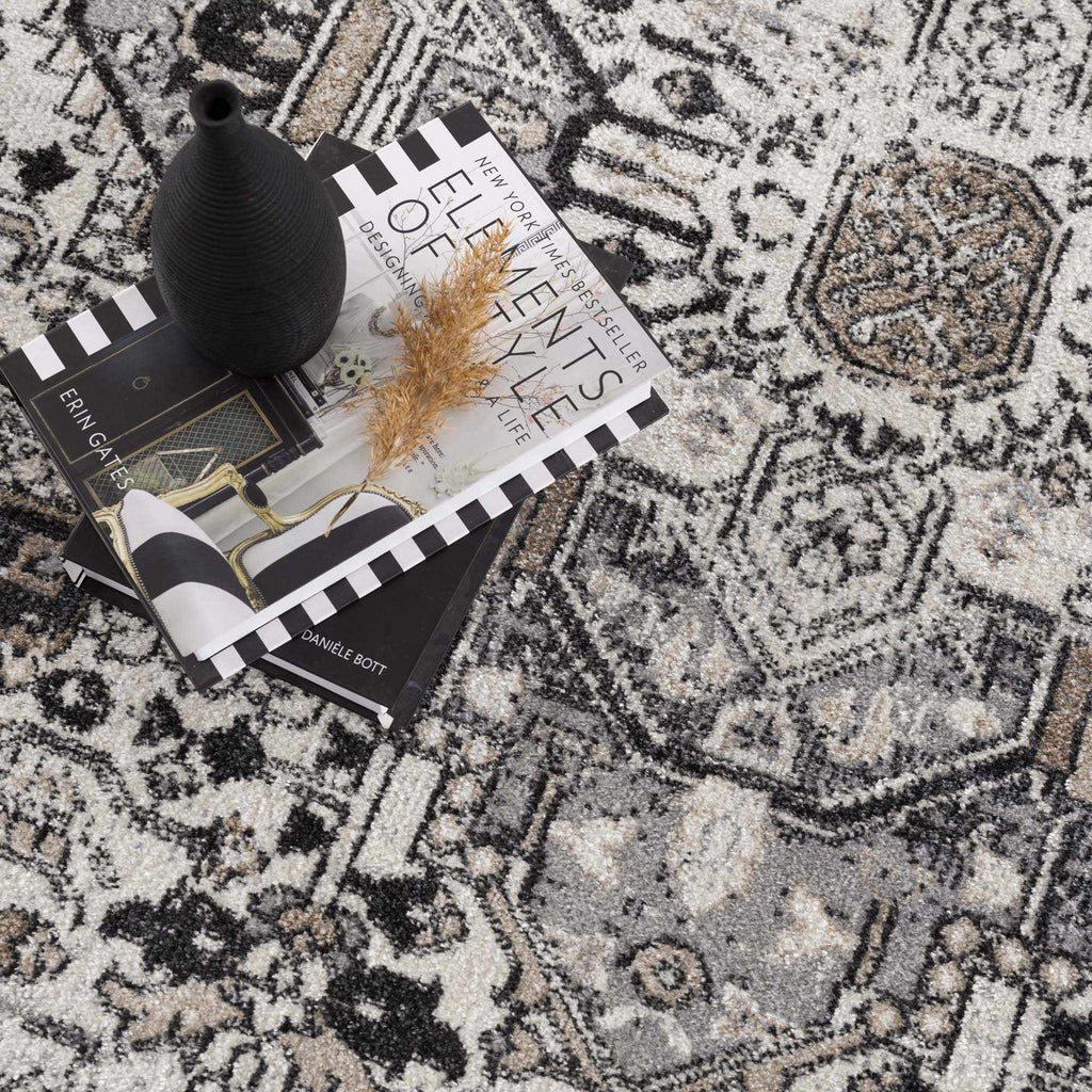 Hauteloom Cabacungan CABAC Black Machine Made Polyester Rug